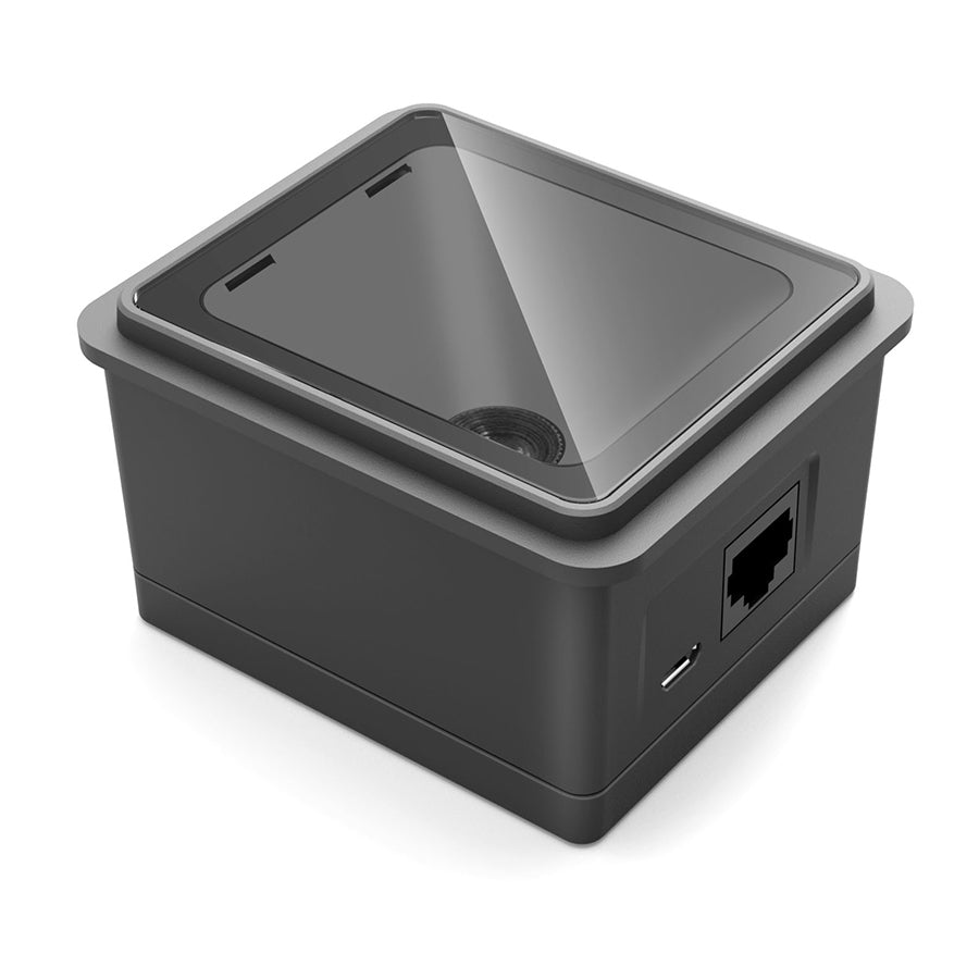 Scan Hero 7160N Fixed Mount On Screen 2D Barcode Reader left side with interface