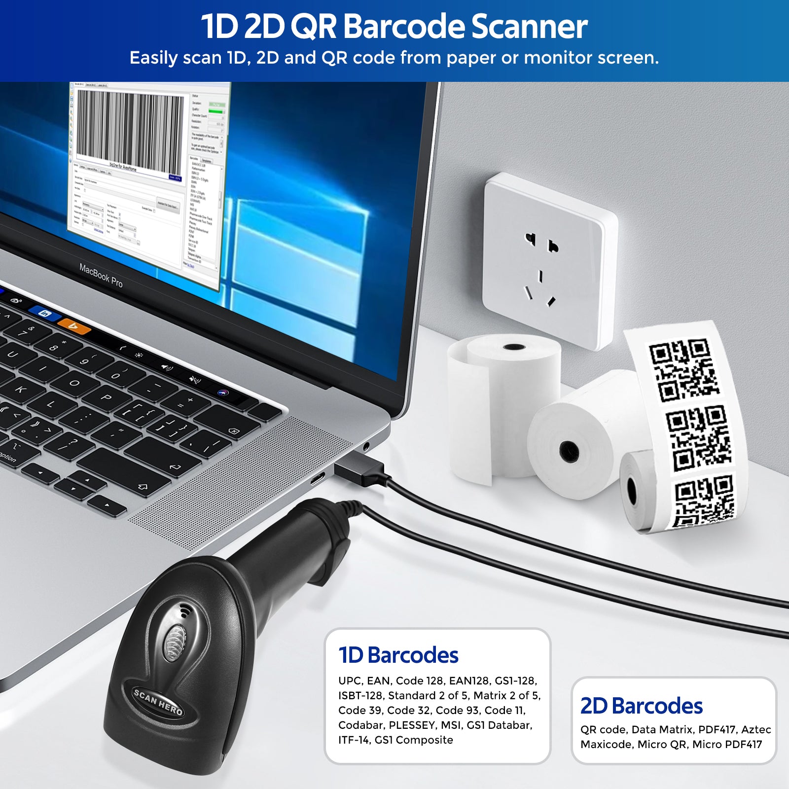 Scan Hero ST-2208 2D Image Wired Barcode Scanner – Barcode World