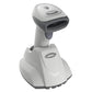 CINO FuzzyScan F680BT 1D Cordless Imager white right facing with cradle