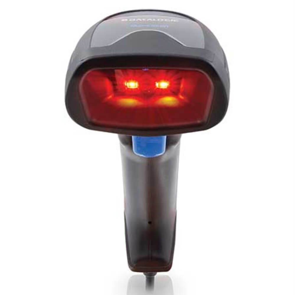 Datalogic QuickScan QD2500, Black, front view with lights