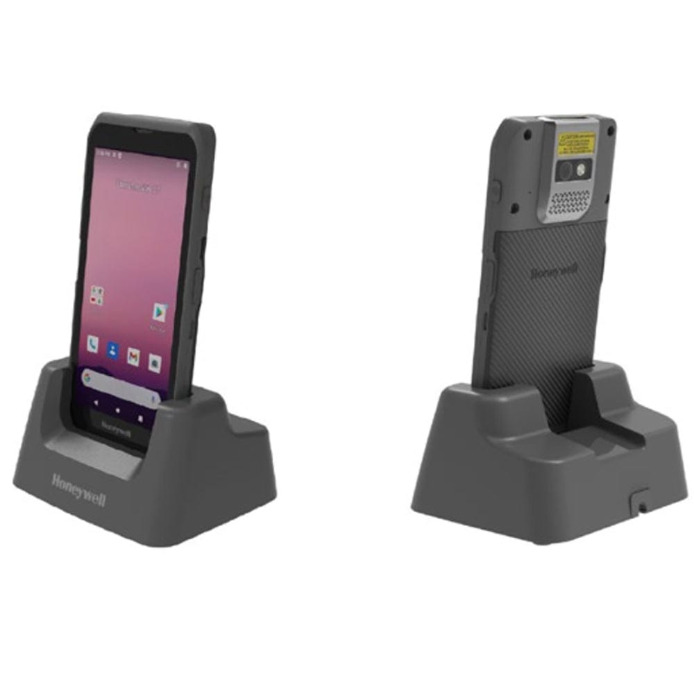 Honeywell ScanPal EDA5S Mobile Computer with cradle, front view and back view