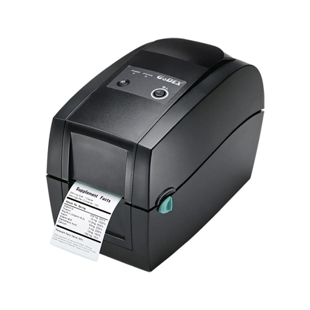 Impresora de escritorio blanca GoDEX DT2x / DT4x de 2/4 pulgadas, 203 ppp 