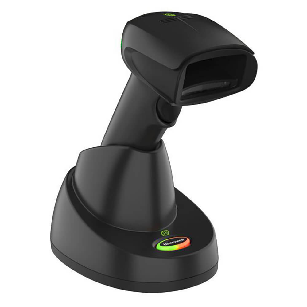 Honeywell Xenon XP 1952g 2D Cordless Area-Imaging Scanner green light, with presentation base right side (2)