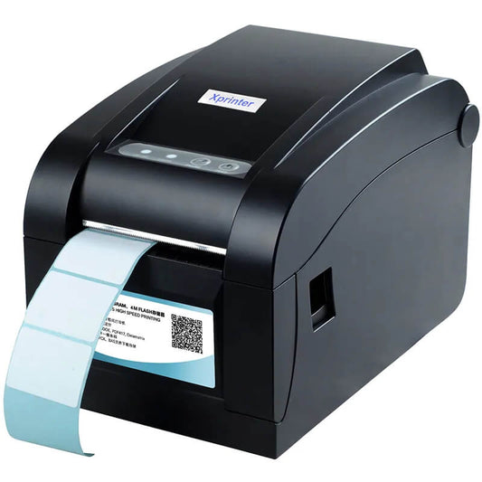 Xprinter XP-350B_ 350BM front left side, printer lable