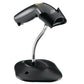 Zebra Symbol LS1203 black with stand side