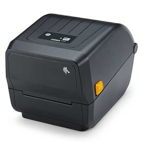 Zebra ZD888 desktop printer front left facing