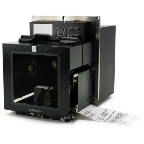 Zebra ZE500 Series Print Engines print lable front left facing