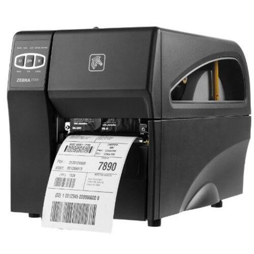 Zebra ZT220 Industrial Printer  print lable front left facing