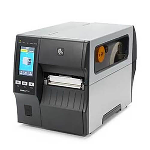 Zebra ZT411 RFID industrial printer front left facing